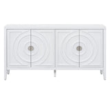 Circular Groove Design Retro Sideboard