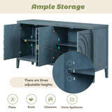Circular Groove Design Retro Sideboard