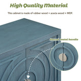 Circular Groove Design Retro Sideboard