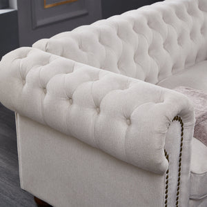 Chesterfield Sofa with Classic Tufted Design - Fabric