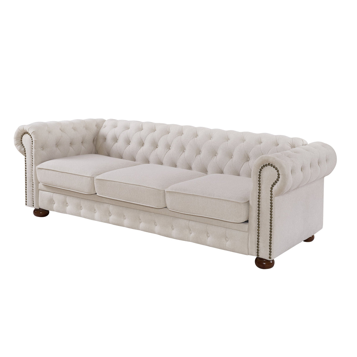 Chesterfield Sofa with Classic Tufted Design - Fabric