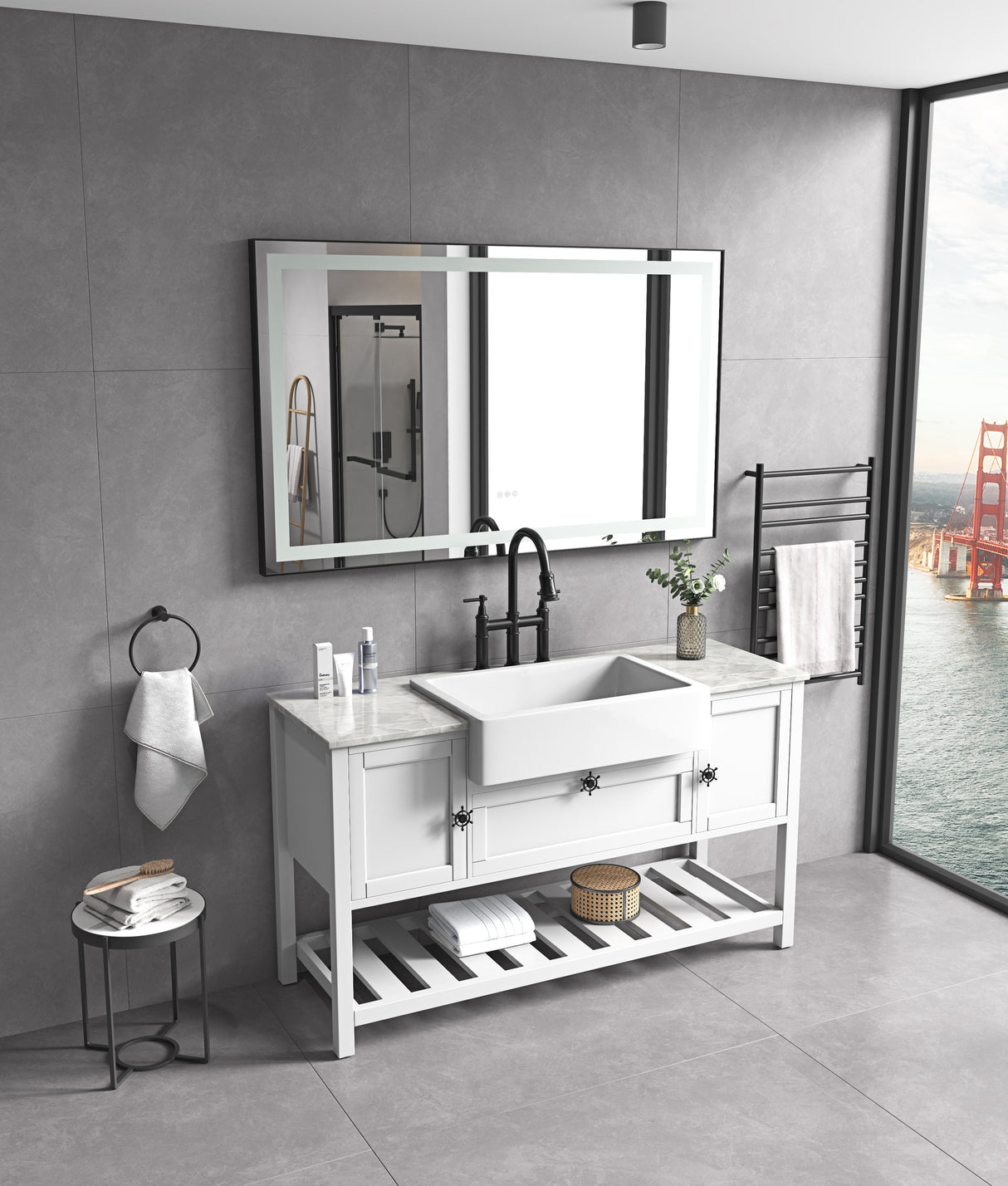 72 in. W x 36 in. H Bathroom Mirror