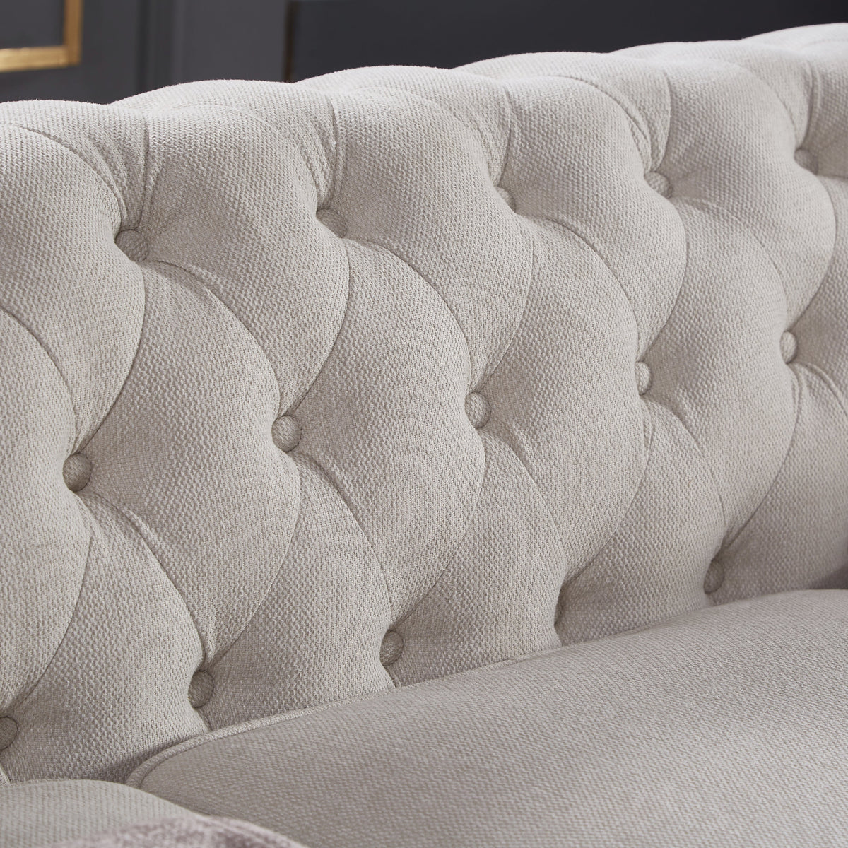 Chesterfield Sofa with Classic Tufted Design - Fabric