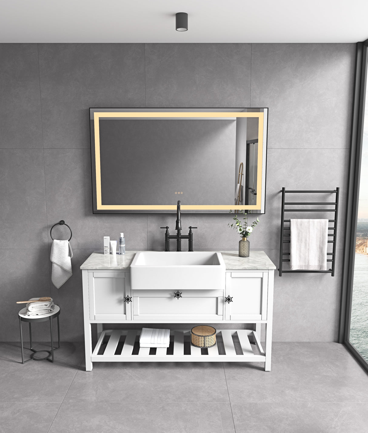 72 in. W x 36 in. H Bathroom Mirror