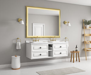 60-Inch LED Lighted Bathroom Wall Mounted Mirror