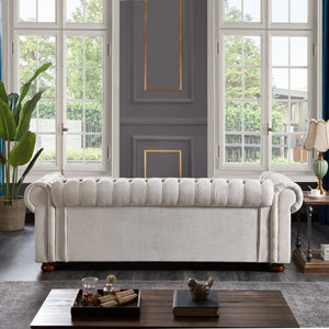Chesterfield Sofa with Classic Tufted Design - Fabric
