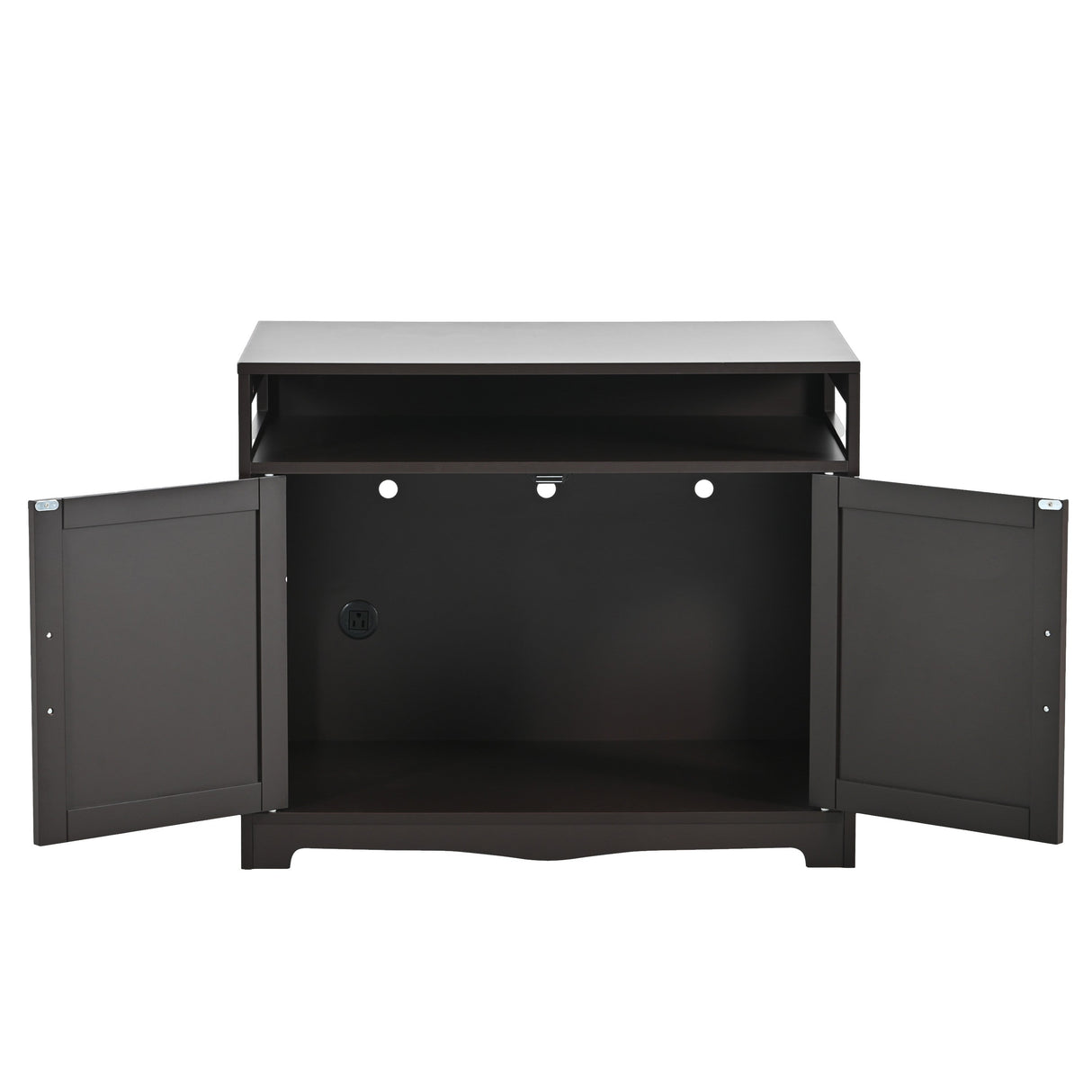 Litter Box Enclosure - Cat Litter Box Furniture with Hidden Plug