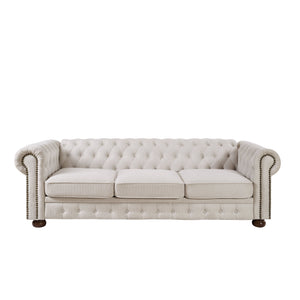 Chesterfield Sofa with Classic Tufted Design - Fabric