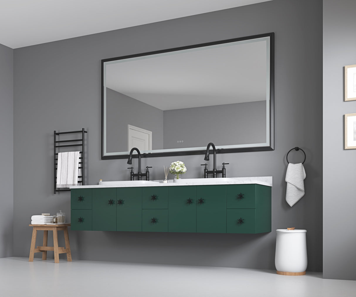 Oversized Rectangular Bathroom Mirror