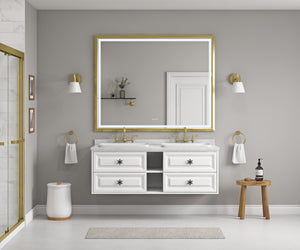 60-Inch LED Lighted Bathroom Wall Mounted Mirror
