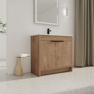 36" Freestanding Bathroom Vanity with Integrated Sink