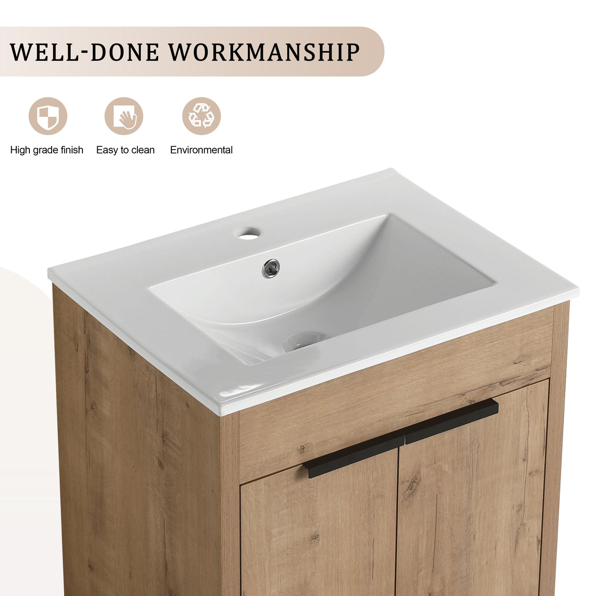 24" Freestanding Bathroom Vanity