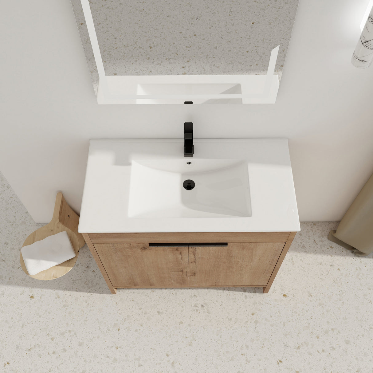 36" Freestanding Bathroom Vanity with Integrated Sink