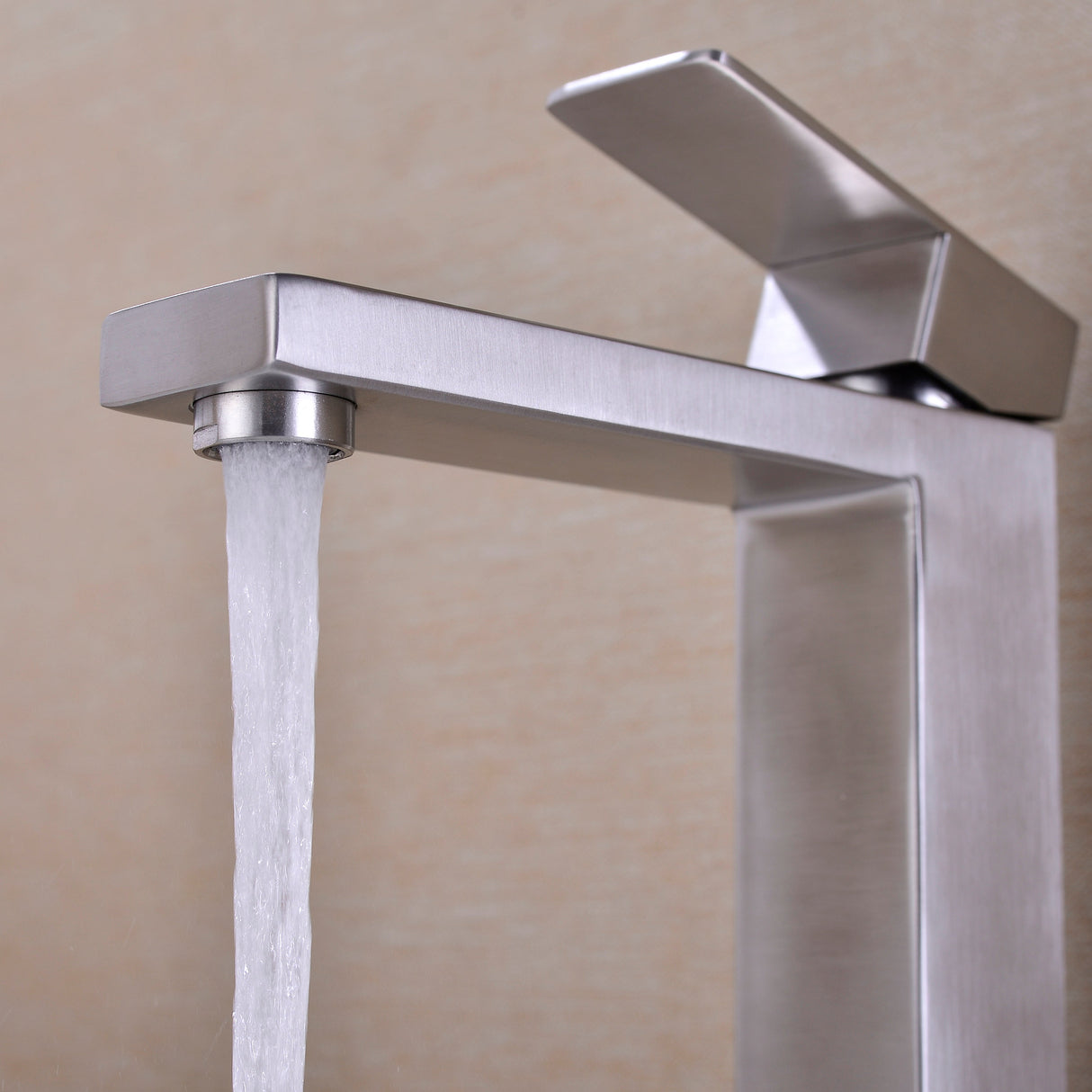 Single Handle Sink Brushed Nickel Vanity Bathroom Faucet