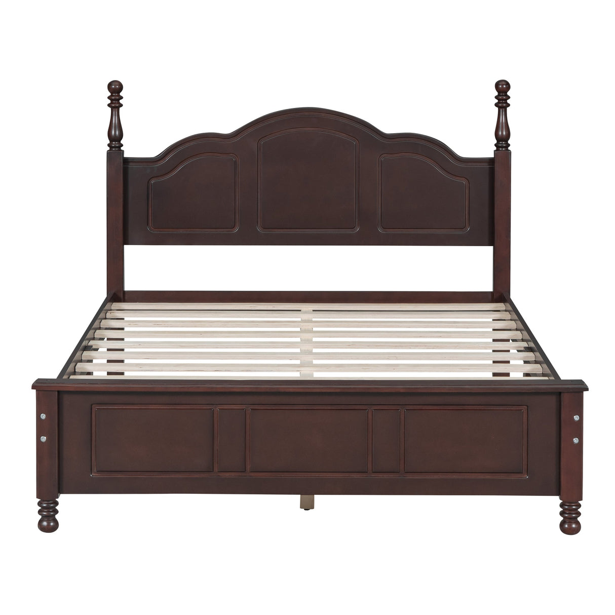Full Size Wood Platform Bed Frame - Retro Style