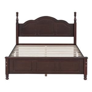 Full Size Wood Platform Bed Frame - Retro Style