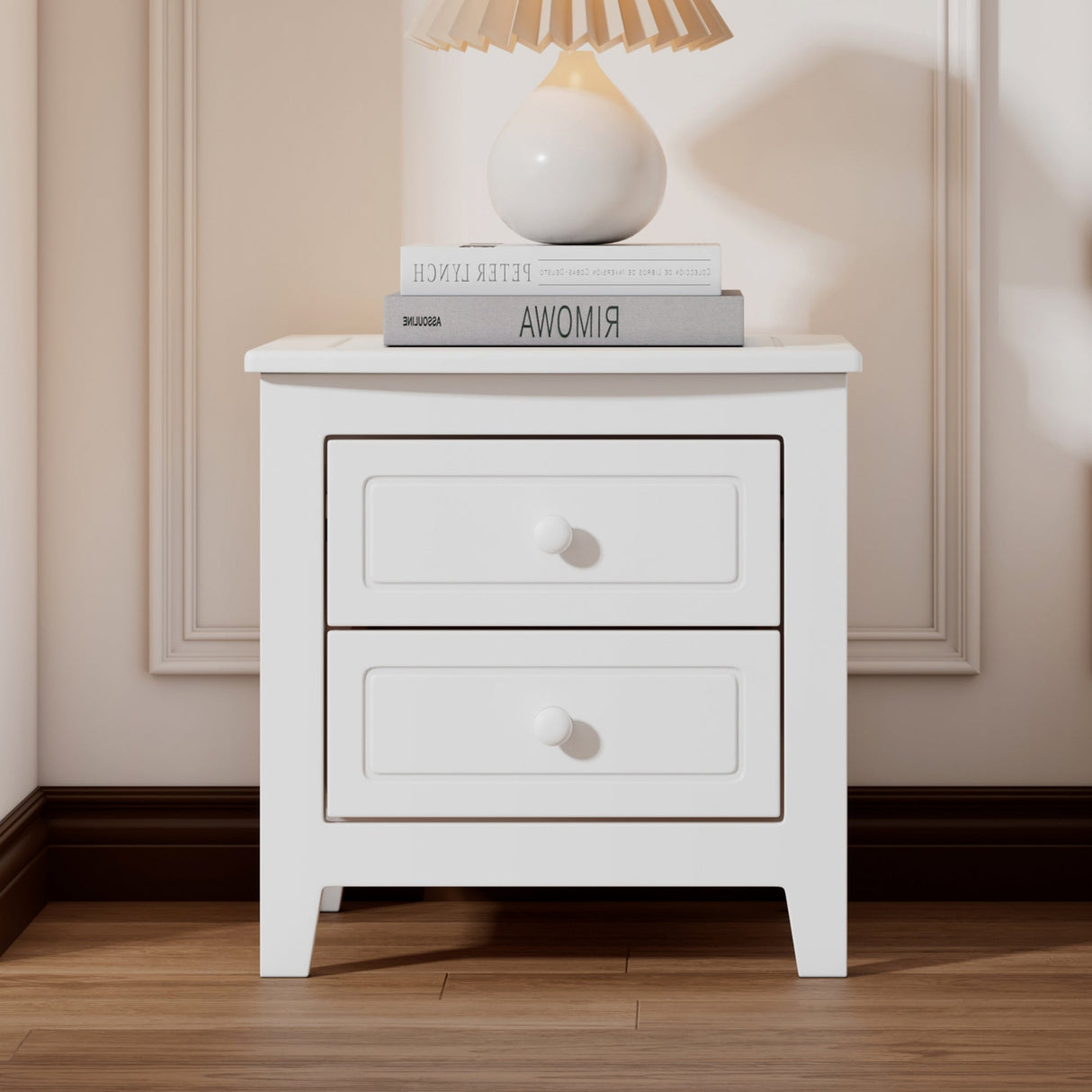 2-Drawer Nightstand for Bedroom