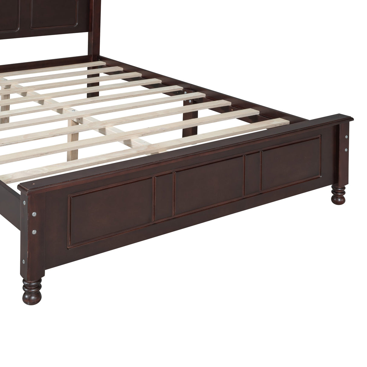 Full Size Wood Platform Bed Frame - Retro Style