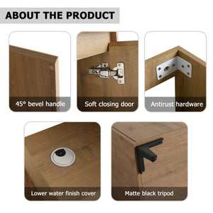 48" Freestanding Bathroom Vanity With Double Sink