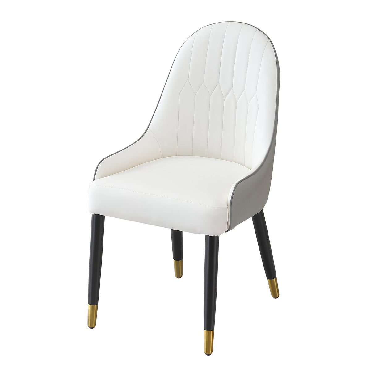 Modern Dining Chairs Set of 2 pcs Faux Leather and Metal