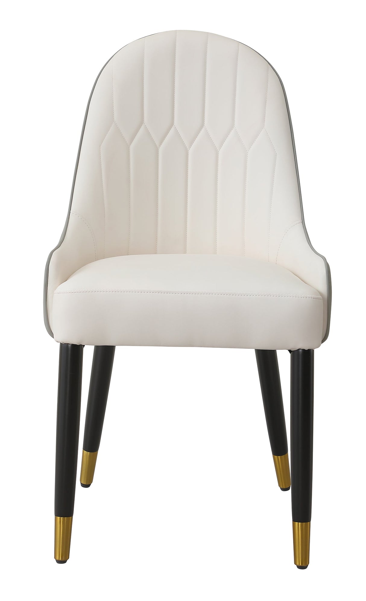 Modern Dining Chairs Set of 2 pcs Faux Leather and Metal
