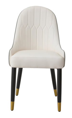 Modern Dining Chairs Set of 2 pcs Faux Leather and Metal
