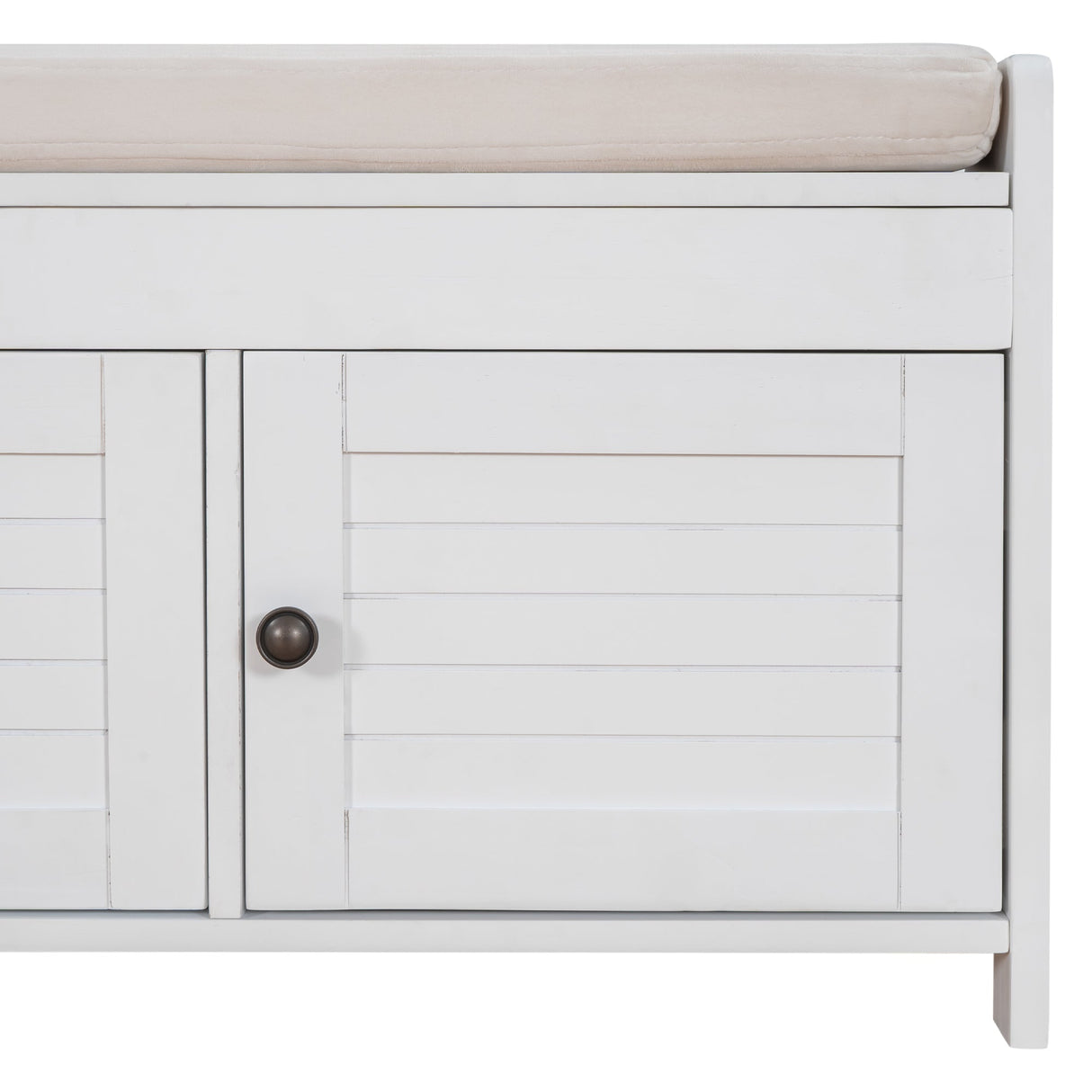 TREXM Storage Bench with 3 Shutter-shaped Doors