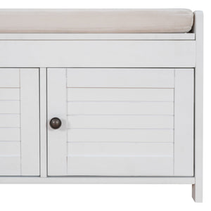 TREXM Storage Bench with 3 Shutter-shaped Doors