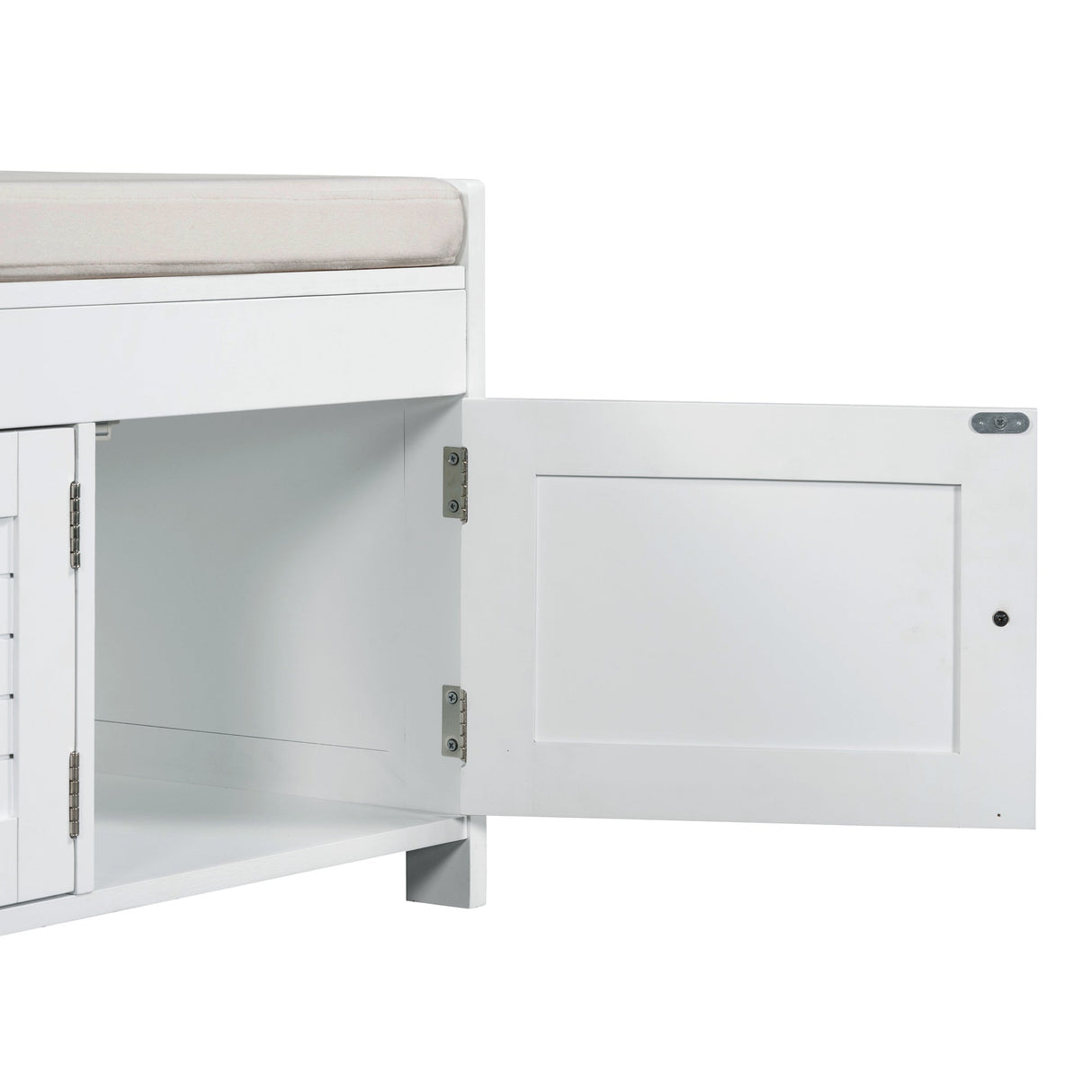 TREXM Storage Bench with 3 Shutter-shaped Doors