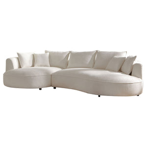Curved Sofa with Ingenious Shape in Beige