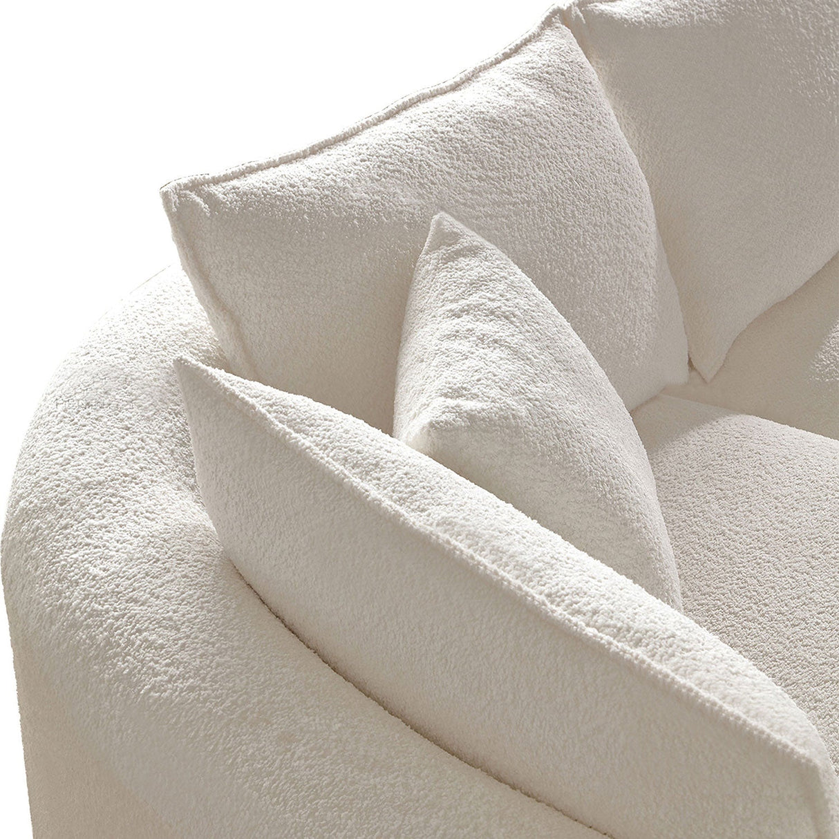 Curved Sofa with Ingenious Shape in Beige