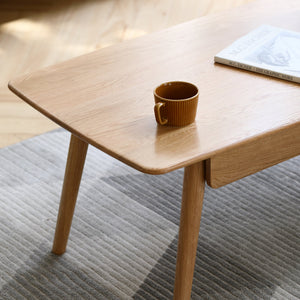 Solid Wood Center Coffee Table with Storage