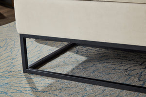 58.6" Bed Bench with Metal Base and Storage