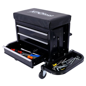 350-Pound Capacity Garage Glider Rolling Tool Chest Seat