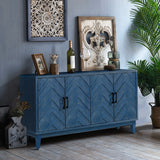 Chevron 4-Door Sideboard Cabinet
