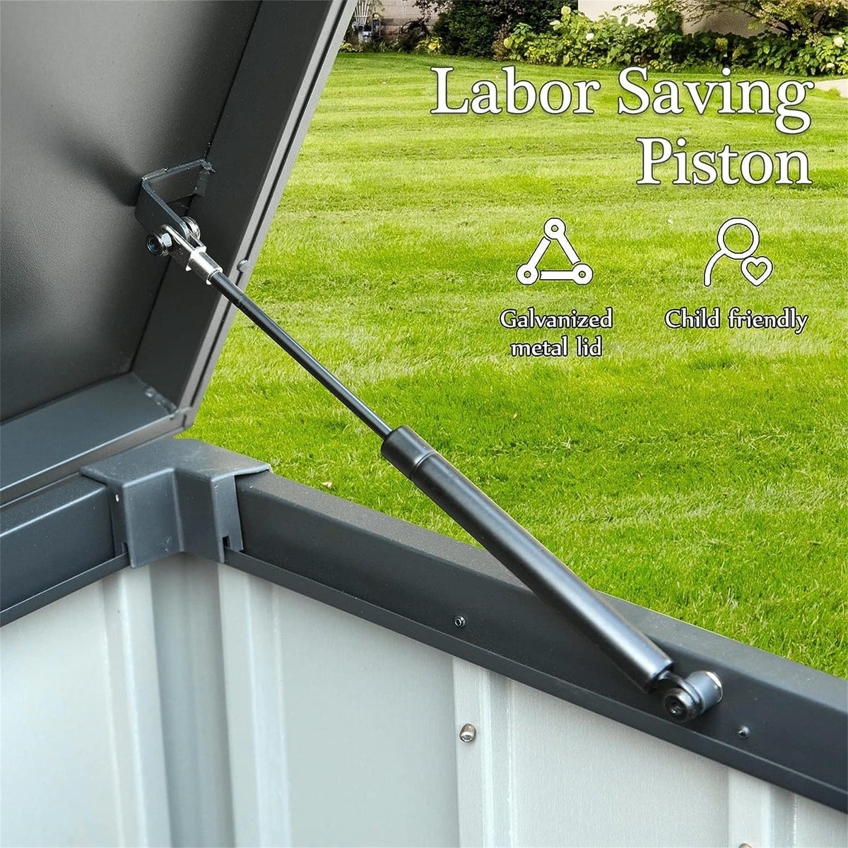 150 Gallon Outdoor Storage Deck Box - Waterproof and Lockable