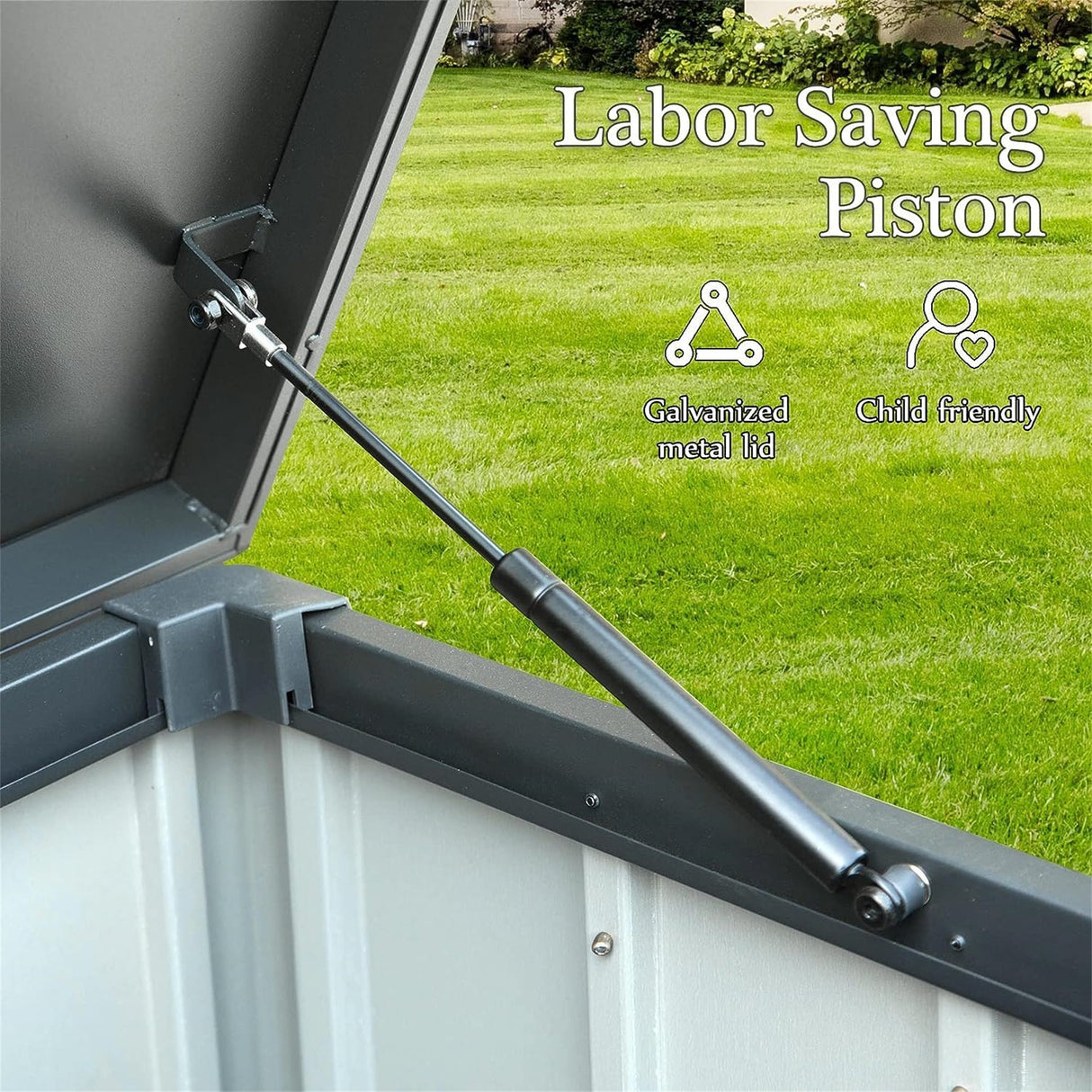 150 Gallon Outdoor Storage Deck Box - Waterproof and Lockable