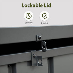 150 Gallon Outdoor Storage Deck Box - Waterproof and Lockable
