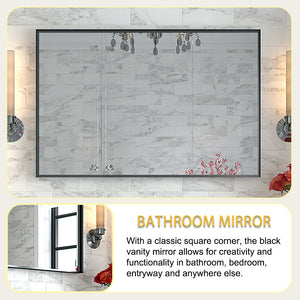 36x30 Inch Glossy Bathroom Mirror