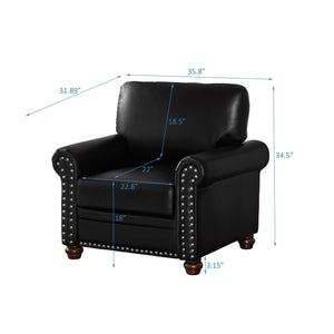 Living Room Sofa Single Seat Chair with Wood Leg