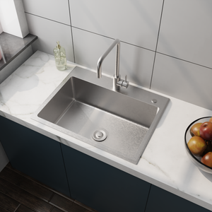 24in Stainless Steel Washing Sink with Faucet Hoses and Drain Head