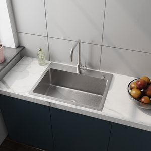 24in Stainless Steel Washing Sink with Faucet Hoses and Drain Head