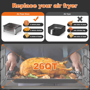 Geek Chef 6 Slice 26QT Air Fryer and Toaster Oven Combo