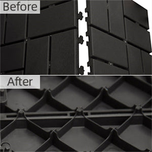 Patio Interlocking Deck Tiles, 12"x12" Square Composite Decking