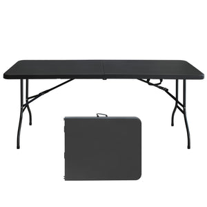 6ft Folding Table - Portable Plastic Table for Camping and Picnics