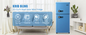 3.5 Cu.Ft Compact Refrigerator - Retro Mini Fridge with Freezer