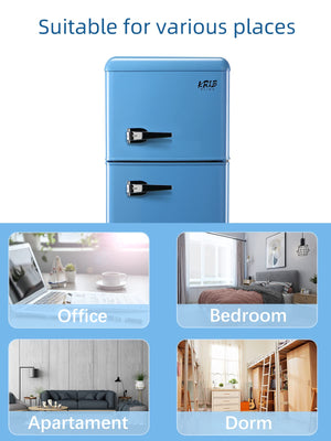 3.5 Cu.Ft Compact Refrigerator - Retro Mini Fridge with Freezer