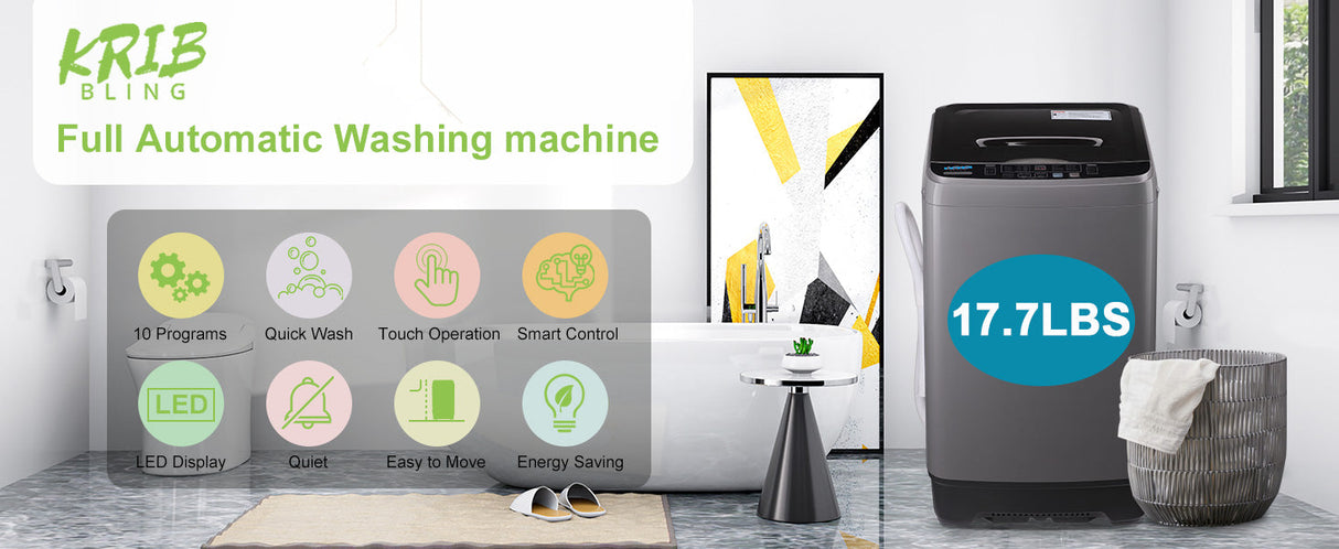 Portable Washing Machine with Imbalance Adjustment