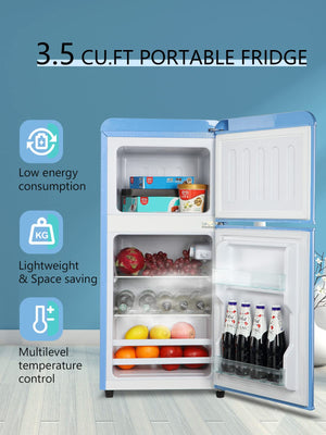 3.5 Cu.Ft Compact Refrigerator - Retro Mini Fridge with Freezer
