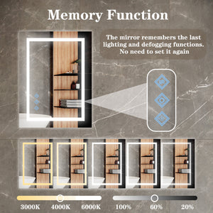 48x36 Inch LED Bathroom Mirror